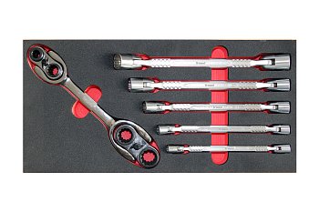 Modul - klíče nástrčné 12ti hranné, výkyvné, 6 dílů, velikost 1/3 - produktové foto