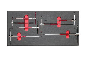 Modul - klíče zástrčné Torx, T-rukojeť, 7 dílů, velikost 1/3 - produktové foto