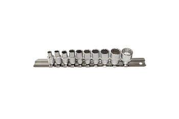 Hlavice nástrčné 1/4", 12ti hran 3/16" - 9/16", sada 10 dílů - produktové foto