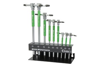 Klíče zástrčné Torx T10 - T50 mm, přestavitelná T-rukojeť a kluzná rukojeť, sada 9 dílů - produktové foto