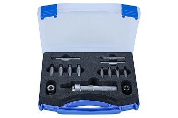 Šroubovák úderový rázový 1/2", bity 5/16" PL - PH - Inbus - Torx, adaptér, sada 14 dílů - produktové foto