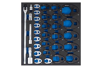 Modul - hlavice 3/8" - 1/2" - 3/4", klíč otevřený 6ti hran 10 - 50 mm, 32 dílů, velikost 2/3 - produktové foto