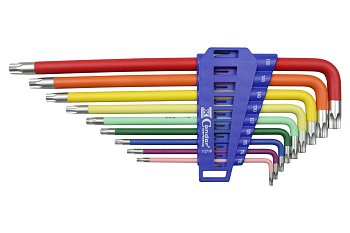 Klíče zástrčné Torx T10 - T50, Multicolor, sada 9 dílů - produktové foto
