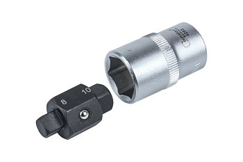 Hlavice zástrčná 1/2", na olejové výpustě, oboustranný 4 hran 8 / 10 mm - produktové foto