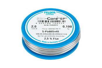 Cín pájecí FELDER Sn40, Pb60, průměr 2,0 mm, 100g - produktové foto