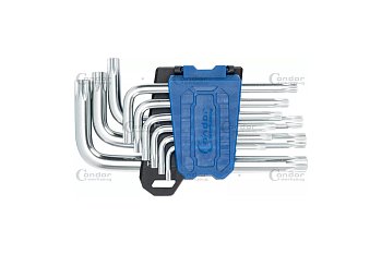 Klíče zástrčné Torx T10 - T50, vrtané sada 9 dílů - produktové foto