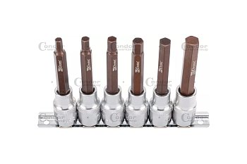 Hlavice zástrčné 1/2", Inbus 6 - 12 mm, Xcess Performance, délka 100 mm, sada 6 dílů - produktové foto