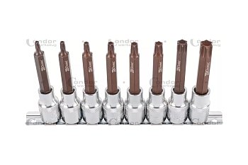 Hlavice zástrčné 1/2", Torx T25 - 60, Xcess Performance, délka 100 mm, sada 8 dílů - produktové foto