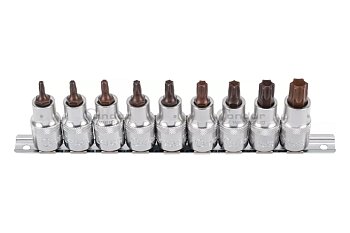 Hlavice zástrčné 1/2", Torx T20 - 60, Xcess Performance, délka 55 mm, sada 9 dílů - produktové foto