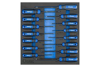 Modul - šroubováky ploché PL, křížové PH, Torx, 15 dílů, velikost 2/3 - produktové foto