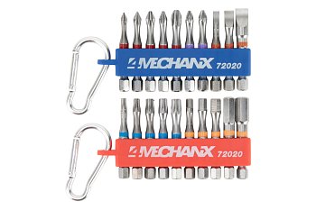 Bity 1/4" úderové Impakt, PL -  PH - PZ - Imbus - Torx, sada 20 dílů - produktové foto