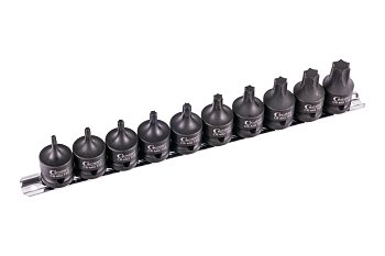 Hlavice zástrčné 1/2", Torx T20 - T70, délka 40 mm, tvrzené, sada 10 dílů - produktové foto