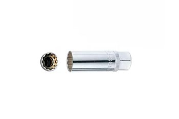 Hlavice nástrčná 1/2", 12ti hran 20,6 mm, s magnetem, na zapalovací svíčky - produktové foto