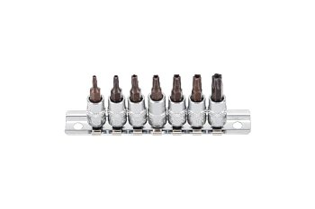 Hlavice zástrčné 1/4", Torx Security TS10 - TS40, Xcess Performance, sada 7 dílů - produktové foto