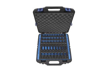 Hlavice zástrčné 1/2", Inbus 5-19 mm, Torx T20-T70, XZN M5-M18, délka 40 / 78 mm, tvrzené, 56 dílů - produktové foto