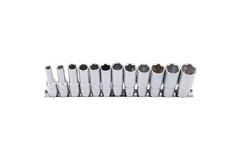 Hlavice nástrčné 1/2", 6 ti hran 8 - 24 mm, prodloužené, sada 12 dílů - produktové foto