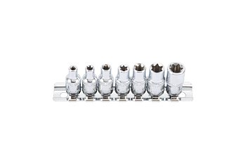 Hlavice nástrčné 1/4", E-profil E4 - E11, Xcess Performance, sada 7 dílů - produktové foto