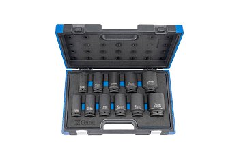 Hlavice nástrčné 3/4", 6ti hran 24 - 50 mm, prodloužené, tvrzené, Xcess Performance, sada 11 dílů - produktové foto