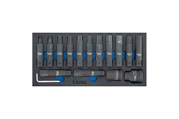 Modul - bity 22 mm, Inbus - Torx - E-profil, sada 16 dílů - produktové foto