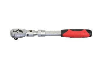 Ráčna 1/4" teleskopická, délka 170 - 220 mm, 72 zubů, s přepínací páčkou, výkyvná hlava - produktové foto