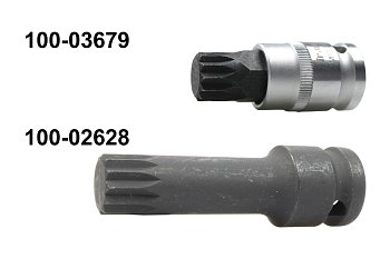 Hlavice zástrčná 1/2", XZN M17 x 60 mm, tvrzená - produktové foto