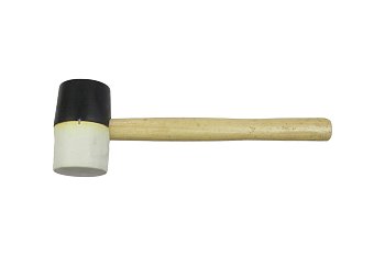 Palička gumová pr. 52 x 85 mm, 340 g, bílo-černá guma - produktové foto