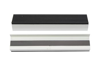 Čelisti ochranné pro svěrák 100 mm, hliníkové pogumované s magnetem, 2 ks - produktové foto