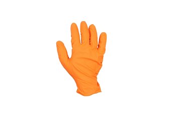 Rukavice pracovní nitrilová s protiskluzovou úpravou, oranžová, vel. S, 1 ks - produktové foto