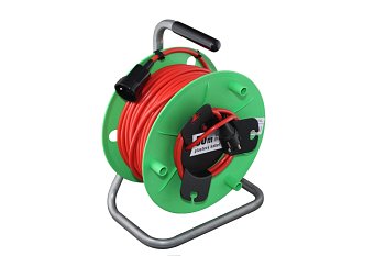 Kabel prodlužovací BASIC 25 m, 1 pohyblivá zásuvka, na bubnu, H05VV-F3G1,5, 230V - produktové foto