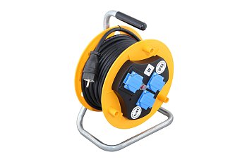 Kabel prodlužovací PROFI 25 m, chloropren, 3 zásuvky, na bubnu, H07RN-F3G1,5, 230V, IP44 - produktové foto