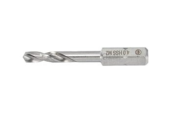 Vrták spirálový broušený HSS s 6ti hranným dříkem 1/4", průměr 6,0 mm, délka 50 mm - produktové foto