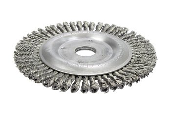 Kotouč drátěný plochý, copový, průměr 125 mm, průměr otvoru 22,2 mm - produktové foto