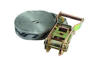 Pás upínací zavazadlový, 25 mm x 4 m, 750 kg, šedý - produktové foto