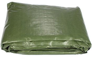 Plachta 3 x 5 m, impregnovaná s oky, zesílená 200g/m2, zelená - produktové foto