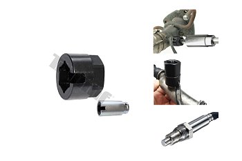 Adaptér 6ti hran 13 mm, proříznutý, tvrzený, na lambda sondy a snímače, pro hlavici 100-07755 - produktové foto