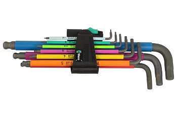 Klíče zástrčné Inbus 1,5 - 10 mm, Multicolor, s koulí, sada 9 dílů ,950 SPKL/9 SMN - produktové foto