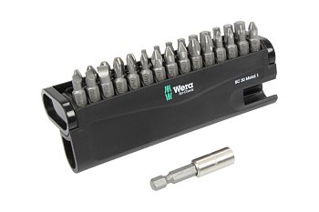 Bity 1/4" PL - PH - PZ - Inbus - Torx, v pořadači,s magnetickým prodloužením, sada 30 dílů - produktové foto