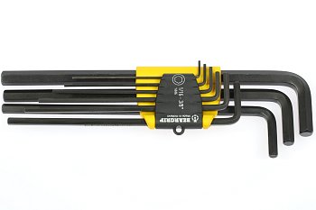 Klíče zástrčné Inbus 1/16" - 3/8", extra dlouhé, sada 9 dílů, 1446 - produktové foto