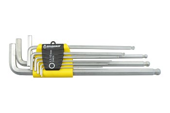 Klíče zástrčné Inbus 1,5 - 10 mm, s koulí, chromované, sada 10 dílů, 2346 XL - produktové foto