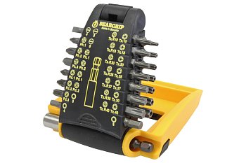 Bity 1/4", PL - PH - PZ - Inbus - Torx - Torx vrtaný, sada 31 dílů, ClipPac XXL - produktové foto