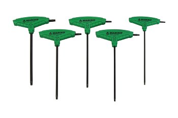 Klíče zástrčné Torx T10 - T30 mm, délka 150 mm, T-rukojeť, sada 5 dílů, 2645 - produktové foto