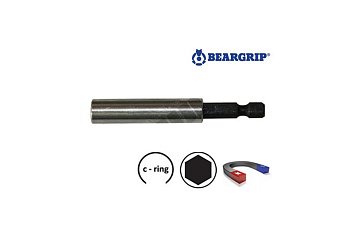 Prodloužení pro 1/4" bity, magnetické, délka 125 mm, s pojistným kroužkem - produktové foto