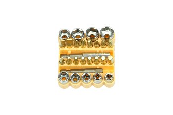 Hlavice nástrčné 1/4" a bity 1/4", s magnetickým prodloužením, sada 27 dílů - produktové foto